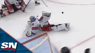 Rangers' Jonathan Quick Robs Panthers' Eetu Luostarinen With Sprawling Back Leg Save