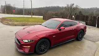 MUSTANG GT MORNING POV DRIVE IN THE RAIN🌧️