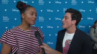 Ben Feldman Aisha Tyler Interview at D23 Expo  Monsters at Work