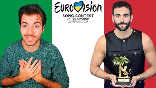 Italy/Italia Eurovision 2023. San Remo Winner Reaction Marco Mengoni "Due Vite" (english subtitles)