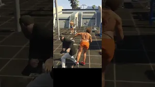 Trevor vs bodybuilder girls fight gta 5 #short #youtubeshorts #shortsvideo