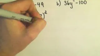 Factoring the Difference of Two Squares - Ex 1