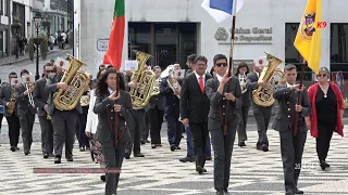 Desfile Filarmónicas na Rua da Sé em Angra Heroismo, na comemoração dos 50 anos do 25abril1974