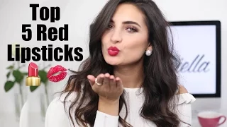 TOP 5 RED LIPSTICKS 💋  Drogerie & High End