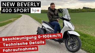 2021 Piaggio Beverly 400 Sport hpe / Acceleration 0-100 and technical details