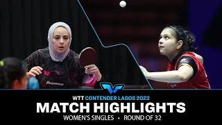 Diya Parag Chitale vs Dina Meshref | WS R32 | WTT Contender Lagos 2023