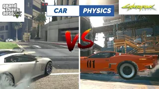 GTA V vs CYBERPUNK 2077 CAR Physics Comparison