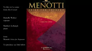 Menotti "To this we've come" (THE CONSUL)