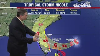 Tropical weather forecast: Tropical Storm Watch for Florida Gulf Coast due to Tropical Storm Nicole