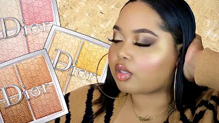 New Dior BACKSTAGE Glow Face Palettes Demo + Review | Pure Gold, Rose Gold, & Copper Gold