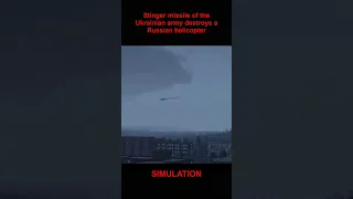 Stinger missile of the Ukrainian army destroys a Russian helicopter