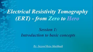ERT - Session 1: Introduction to basic concepts