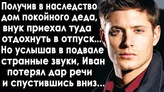 Получив в наследство дом деда, Иван приехал туда в отпуск. И заглянув в подвал, он чуть не поседел.