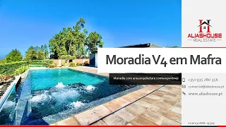 Moradia V4 com arquitetura contemporânea em Mafra