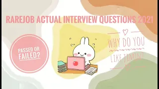 RAREJOB ACTUAL INTERVIEW QUESTIONS July 2021 UPDATED |Tips on how to Avoid Mistakes during Interview