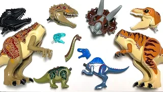 30 LEGO DINOSAURS! Wrong Heads Dinosaurs! Learn Dinosaur Names