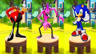 Sonic Dash - Sonic Unlocked vs All Bosses Zazz Eggman - All Characters Unlocked Vector