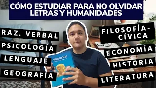 Cómo ESTUDIAR para LETRAS y HUMANIDADES (por cada CURSO)