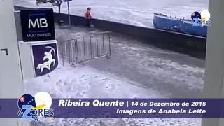 Novas imagens do temporal na Ribeira Quente