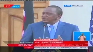 President Uhuru insist that Kenya cannot embrace homosexuality due to deep rooted culture