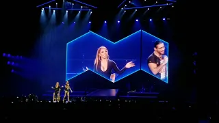 Maluma serenades a female fan on stage - Chicago May 12 Allstate Arena FAME TOUR