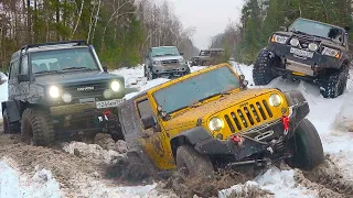 НИКТО НЕ ОЖИДАЛ! Off road в снегу ПОШЕЛ НЕ ПО ПЛАНУ! Jeep, Nissan Patrol, Уаз Патриот, Suzuki
