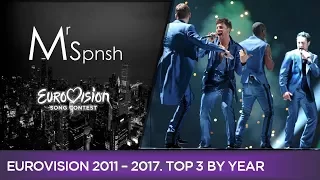 Eurovision Song Contest 2011-2017. My top 3 of each year