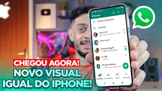 🥳CHEGOU uma NOVA INTERFACE no WHATSAPP igual do IPHONE - 2023