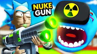 Activating Rick's NUKE BLASTER On MEESEEKS