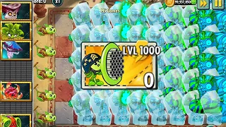 PvZ 2 Challenge - All Plants Max Level POWER UP Vs Team All Frozen Egypt Gargantuar Zombies