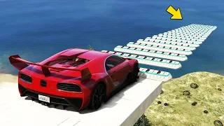 GTA 5 Speed Bumps Ramp 💪 Spiked Strips Car Parkour 💪 High Speed Mega Ramp Jump