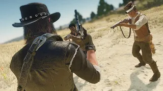 Brutal Outlaw Combat and Quickdraws Episode 6 | Red Dead Redemption 2 Modded Gameplay - No Deadeye