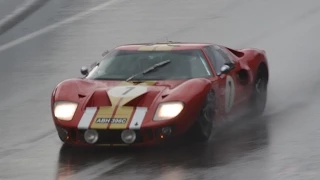 Ford gt40 race BATTLE into the rain - Spa 6 hours classic endurance 2014