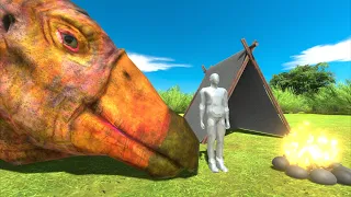 Camping Among Giant Therizinosaurus - Animal Revolt Battle Simulator