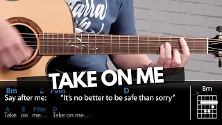 TAKE ON ME - Acordes para GUITARRA GUITAR COVER CHORDS lesson