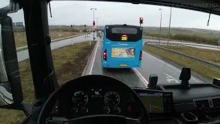 POV Driving the truck on a rainy day in Denmark!