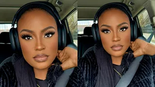 START TO FINISH FLAWLESS MAKEUP TUTORIAL || THE VIRAL  "UK GIRL" MAKEUP LOOK  #darkskin #brownskin