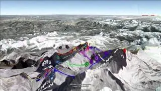 Mount Everest  3D Climbing Routes [igeoNews]