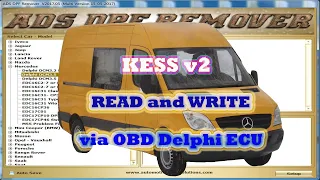 KESS V2 read and write via OBD Delphi ECU MB Sprinter