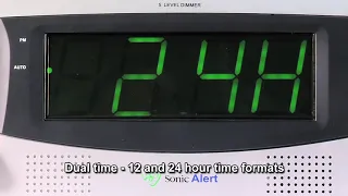 Sonic Alert Large Digital Clock |  Loud Alarm Clock for Heavy Sleepers | Best alarm Clock 2022