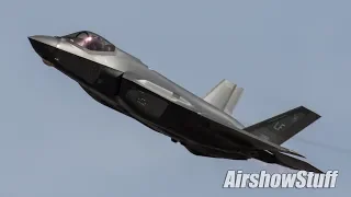 F-35 and F-22 Demo Practice - Heritage Flight Conference 2019