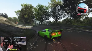 Toyota Supra Hycade V3 - EK Tsukuba Fruits Line Touge Drifting  - Assetto Corsa | Fanatec CSL DD