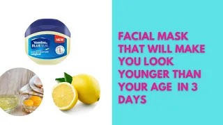 Want a 16 year old facial looks? Try this face mask for a great result in 3 days.#trending