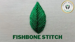 Easy Fishbone Stitch Embroidery