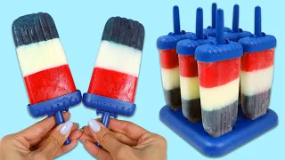 How to Make Red, White, & Blue Fruit Popsicles | Fun & Easy DIY 4th of July Desserts!