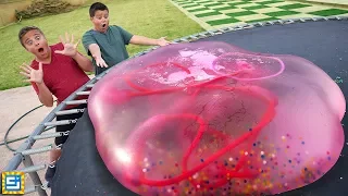 What happens if you dump Giant Orbeez inside Water Balloons shaped like Snakes? Cool Experiments!