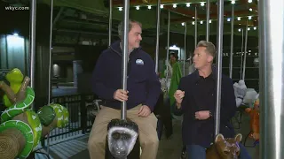 Riding the Cleveland Metroparks Zoo carousel for Trick-or-Treat Fest this Halloween