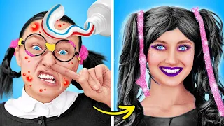 From NERD to WEDNESDAY ADDAMS - Extreme Beauty Makeover by Challenge Accepted