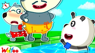 First Time Wolfoo Going to Swim in the Pool - Educational Videos for Kids @wolfoofamilyofficiall