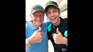 Legends meet Legends, Kevin schwantz tribute valentino rossi for his last race in austin, texas.